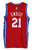 Joel Embiid Philadelphia 76ers Signed Autographed Red #21 Jersey Five Star Grading COA