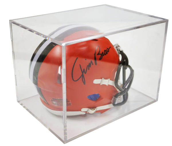 Jim Brown Cleveland Browns Signed Mini Helmet with Display Holder –