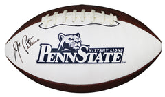 Joe Paterno Penn State Nittany Lions Signed Autographed White Panel Logo Football JSA Letter COA