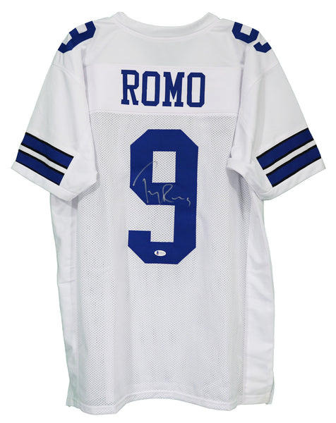 Tony Romo Dallas Cowboys Autographed White Custom Jersey Beckett