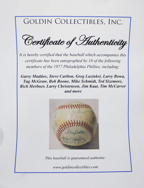 Tug McGraw autographed baseball card (Philadelphia Phillies