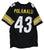Troy Polamalu Pittsburgh Steelers Signed Autographed Black #43 Custom Jersey PAAS COA - SPOTS