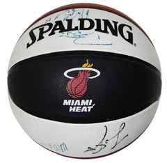 Miami Heat 2011-12 NBA Champions Team Signed Autographed Basketball JSA Letter COA - Lebron James Chris Bosh