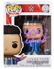 Dwayne The Rock Johnson Signed Autographed Rocky Maivia WWE FUNKO POP #120 Vinyl Figure PRO-Cert COA