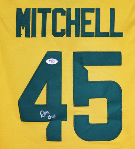 Davion Mitchell Baylor Bears Signed Autographed Yellow #45 Jersey PSA COA