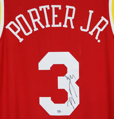 Kevin Porter Jr. Houston Rockets Signed Autographed Red #3 Jersey PSA COA