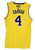 Alex Caruso Los Angeles Lakers Signed Autographed Yellow #4 Jersey PSA COA Sticker Hologram Only