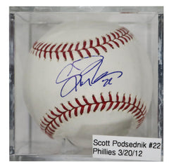 Scott Podsednik Chicago White Sox Signed Autographed Rawlings Official Major League Baseball with Display Holder