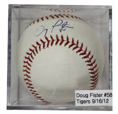 Doug Fister Detroit Tigers Signed Autographed Rawlings Official Major League Baseball with Display Holder