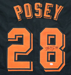 Buster Posey San Francisco Giants Signed Autographed Black #28 Custom Jersey PAAS COA