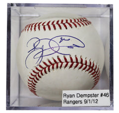 Ryan Dempster Chicago Cubs Signed Autographed Rawlings Official Major League Baseball with Display Holder