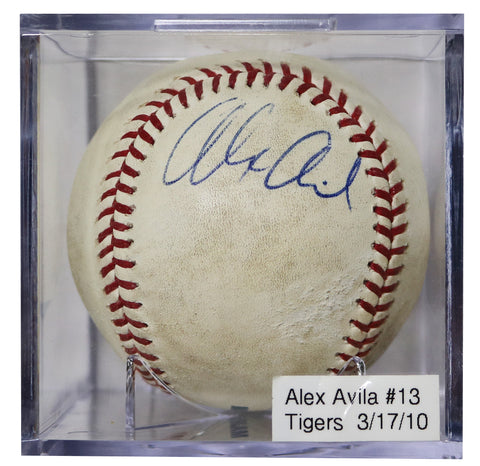 Alex Avila Detroit Tigers Signed Autographed Rawlings Official Major League Baseball with Display Holder