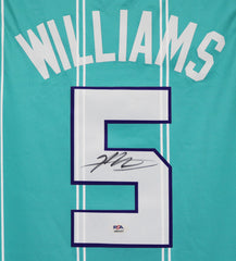 Mark Williams Charlotte Hornets Signed Autographed Teal #5 Jersey PSA COA - SPOT