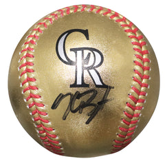 Kris Bryant Colorado Rockies Signed Autographed Rawlings Official Major League Gold Baseball MLB and Fanatics Authentication with Display Holder