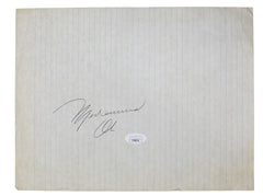 Muhammad Ali Signed Autographed Notebook Paper JSA Letter COA