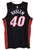 Udonis Haslem Miami Heat Signed Autographed Black #40 Jersey JSA Witnessed COA