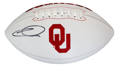 CeeDee Lamb Oklahoma Sooners Signed Autographed White Panel Logo Football Fanatics Certification