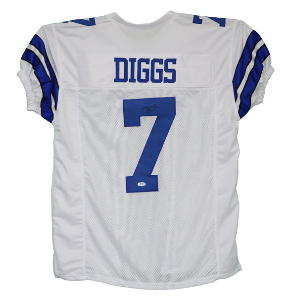 Trevon Diggs Dallas Cowboys Autographed Navy Blue Rookie Football Jersey