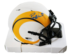 Puka Nacua Los Angeles Rams Signed Autographed Lunar Eclipse Alternate Mini Helmet PAAS COA