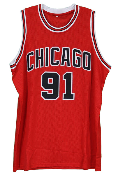  Dennis Rodman Autographed White Chicago Bulls Jersey
