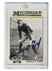 Gerald Ford Michigan Wolverines Signed Autographed Football Card JSA COA