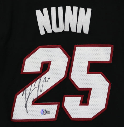 Kendrick Nunn Miami Heat Signed Autographed Black #25 Jersey Beckett Certification