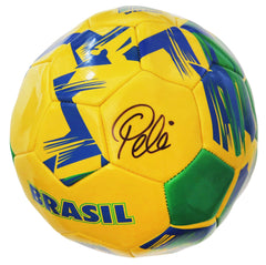 Pele Signed Autographed Brazil Yellow Soccer Ball PAAS COA