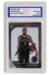 Kevin Durant Brooklyn Nets Signed Autographed 2019-20 Panini Hoops #61 Basketball Card Five Star Grading Certified