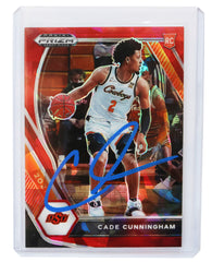 Cade Cunningham Oklahoma State Cowboys Signed Autographed 2021 Panini Prizm Draft Picks #1 Basketball Card Five Star Grading Certified