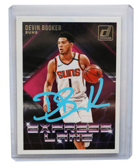 Devin Booker Phoenix Suns Signed Autographed 2018-19 Panini Donruss #17 Basketball Card Five Star Grading Certified