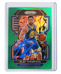 Klay Thompson Golden State Warriors Signed Autographed 2021-22 Panini Prizm #92 Basketball Card Five Star Grading Certified