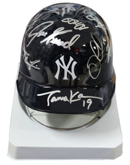 New York Yankees 2016 Team Signed Autographed Mini Batting Helmet Authenticated Ink COA Judge Rodriguez - BEADED SIGNATURES