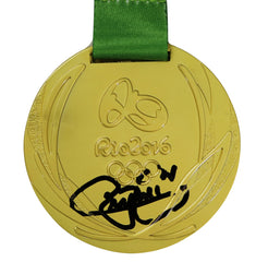Neymar Team Brazil Signed Autographed 2016 Rio Olympics Replica Gold Medal Heritage Authentication COA