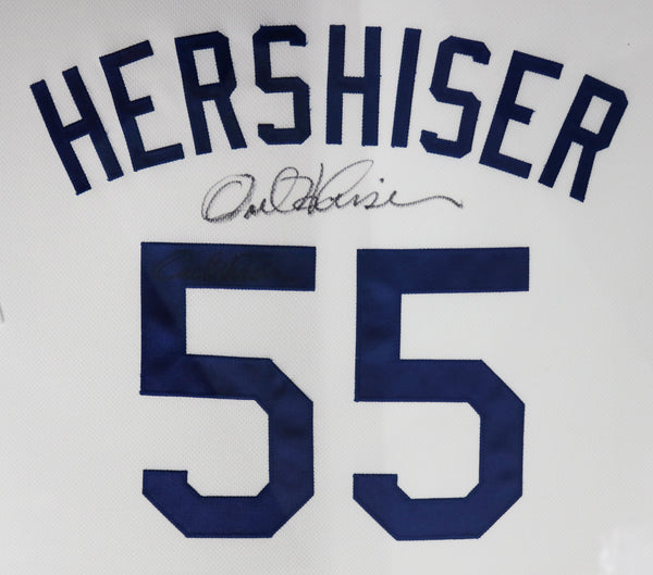 Orel Hershiser Los Angeles Dodgers Autographed 37x35 Framed Jersey –