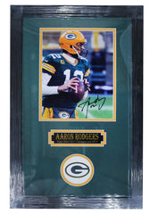 Aaron Rodgers Green Bay Packers Signed Autographed 22" x 14" Framed Photo Five Star Grading