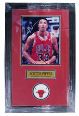 Scottie Pippen Chicago Bulls Signed Autographed 22" x 14" Framed Photo Five Star Grading