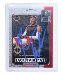 Russell Westbrook Houston Rockets Signed Autographed 2019-20 Panini Hoops #5 Basketball Card Five Star Grading Certified