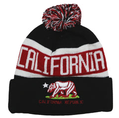 California Republic Men's Winter Hat with Pom