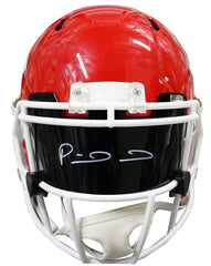 Patrick Mahomes Kansas City Chiefs Signed Autographed Football Visor with Riddell Full Size Speed Replica Football Helmet Heritage Authentication COA