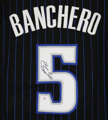 Paolo Banchero Orlando Magic Signed Autographed Black #5 Custom Jersey PAAS COA