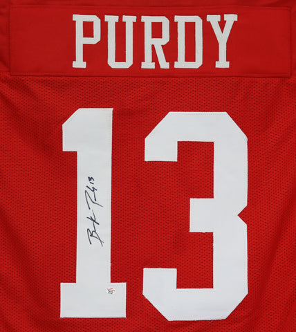 Brock Purdy Authentic Signed Red Pro Style Jersey Autographed BAS