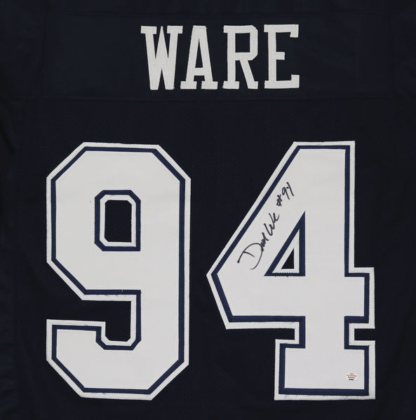 Demarcus Ware Autographed/Signed Dallas Cowboys Blue XL Jersey JSA 24522