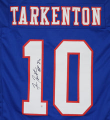 Fran Tarkenton New York Giants Signed Autographed Blue #10 Custom Jersey PAAS COA