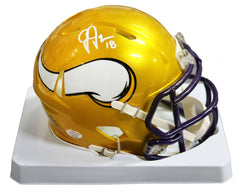 Justin Jefferson Minnesota Vikings Signed Autographed Flash Speed Mini Helmet PAAS COA