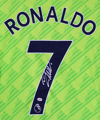 Cristiano Ronaldo Signed Autographed Manchester United Green #7 Jersey PAAS COA