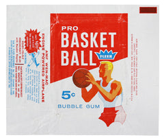1961 Fleer Basketball 5 Cent Pack Wax Wrapper - Airplane Ad - TEARS