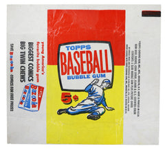 1957 Topps Baseball Baseball 5 Cent Pack Wax Wrapper