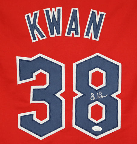 Steven Kwan Cleveland Guardians Signed Autographed Red #38 Custom Jersey JSA Witnessed COA