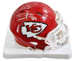Travis Kelce Kansas City Chiefs Signed Autographed Mini Helmet JSA Witnessed COA
