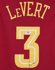 Caris LeVert Cleveland Cavaliers Cavs Signed Autographed Wine #3 Throwback Jersey PSA COA